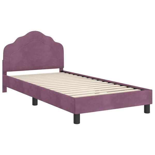 vidaXL Cadre de lit pour enfants avec t&ecirc;te de lit Violet 80 x 200 cm
