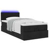 vidaXL Lit ottoman avec matelas et LED noir 80x200cm tissu