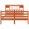 vidaXL Lit biblioth&egrave;que sans matelas cire marron 140x190 cm pin massif