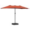 vidaXL Parasol de jardin Terre cuite 385 x 209 x 244 cm Polyester