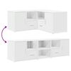 vidaXL Armoire d'angle blanc 160x40x45 cm bois d&rsquo;ing&eacute;nierie