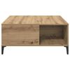 vidaXL Table basse Ch&ecirc;ne artisanal 80 x 80 x 36,5 cm Bois d'ing&eacute;nierie
