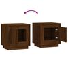 vidaXL Tables de chevet 2pcs chêne marron 44x35x45cm bois d'ingénierie