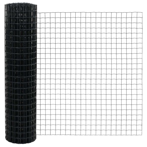 vidaXL Clôture Euro Gris 1 x 10 m Fer revêtu de PVC