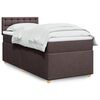 vidaXL Sommier &agrave; lattes de lit avec matelas Marron fonc&eacute; 90x190 cm