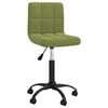 vidaXL Chaise pivotante de bureau Vert clair Velours