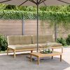 vidaXL Canap&eacute;s centraux palette de jardin 2pcs et coussins bois acacia