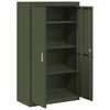 vidaXL Armoire de rangement 2 pcs Vert olive 80 x 40 x 140 cm Acier