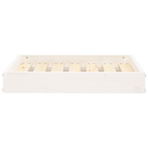 vidaXL Lit pour chien Blanc 61,5x49x9 cm Bois de pin solide