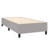 vidaXL Sommier &agrave; lattes de lit avec matelas Gris clair 80x200 cm Tissu