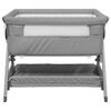 vidaXL Lit pour b&eacute;b&eacute; avec matelas Gris clair Tissu de lin