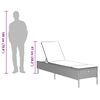 vidaXL Chaises longues avec coussins lot de 2 beige r&eacute;sine tress&eacute;e