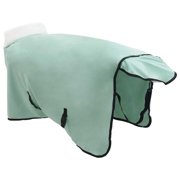 vidaXL Couverture &Eacute;quine Vert fonc&eacute; complet 75 cm Fleece polaire