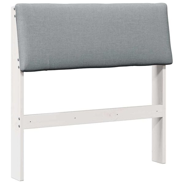 vidaXL Tête de lit capitonnée Gris clair 80 cm Pin massif