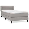vidaXL Sommier &agrave; lattes de lit avec matelas Gris clair 90x200 cm Tissu
