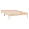 vidaXL Cadre de lit &agrave; LED sans matelas 90x190 cm bois massif