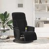 vidaXL Fauteuil inclinable de massage avec repose-pied noir velours