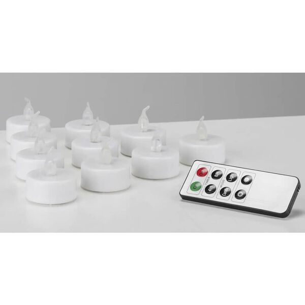 HI Bougies chauffe-plat avec t&eacute;l&eacute;commande 10 pcs