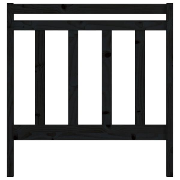 vidaXL Tête de lit Noir 95x4x100 cm Bois massif de pin