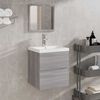 vidaXL Armoire de bain et miroir Sonoma gris Bois d'ingénierie