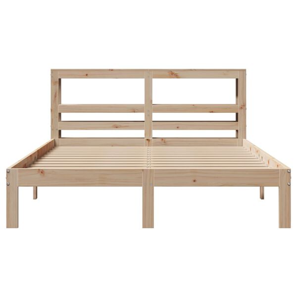 vidaXL Cadre de lit avec t&ecirc;te de lit sans matelas 120x190 cm