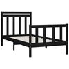 vidaXL Cadre de lit sans matelas noir bois massif de pin 100x200 cm