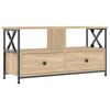 vidaXL Meuble TV ch&ecirc;ne sonoma 90x33x45 cm bois d'ing&eacute;nierie et fer