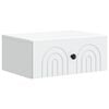vidaXL Cabinet de chevet mural avec tiroir Blanc 49 x 34,5 x 20 cm