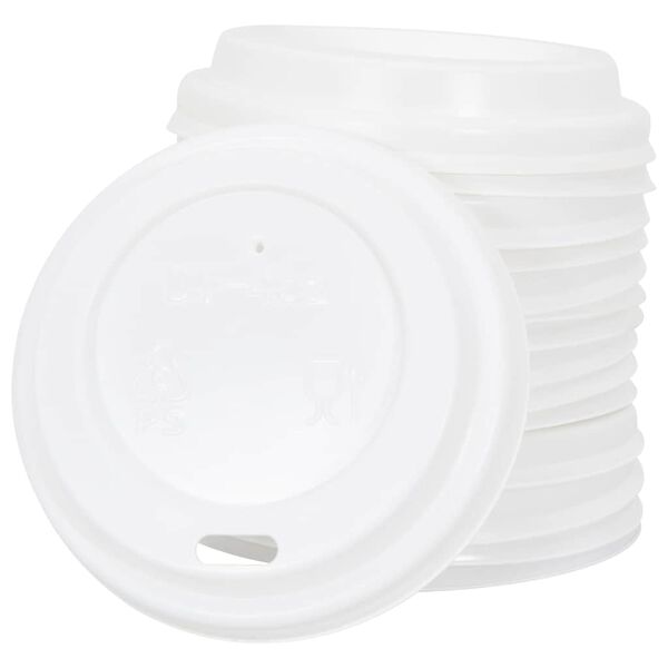 vidaXL Couvercles de tasses &agrave; caf&eacute; en papier &Oslash;60 mm 4oz 1000 pcs blanc