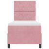 vidaXL Lit &agrave; ressorts avec matelas Rose 80 x 200 cm tissu