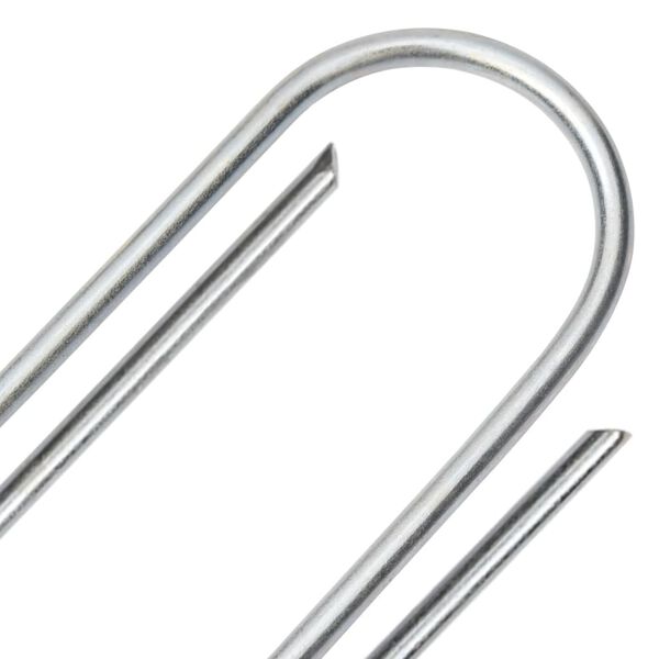 vidaXL Piquets de sol en forme de U 50 pcs 15x3,5 cm acier galvanisé