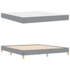 vidaXL Lit &agrave; ressorts avec matelas Gris clair 180 x 200 cm tissu