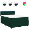 vidaXL Sommier &agrave; lattes de lit et matelas Vert fonc&eacute; 160x200cm Velours