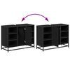 vidaXL Ensemble de mobilier de salle de bain 2 pcs Ch&ecirc;ne noir