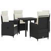 vidaXL Ensemble de Tables Basses 5 pcs Noir et blanc cr&egrave;me