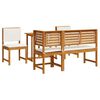 vidaXL Ensemble bistro de jardin 4 pcs Marron Bois d'Acacia Massif