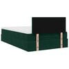 vidaXL Cadre de lit ottoman avec matelas vert fonc&eacute; 120x200 cm velours