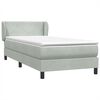 vidaXL Sommier &agrave; lattes de lit et matelas gris clair 90x210 cm velours