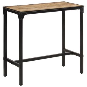 vidaXL Table de bar 110x55x107 cm bois de manguier massif brut