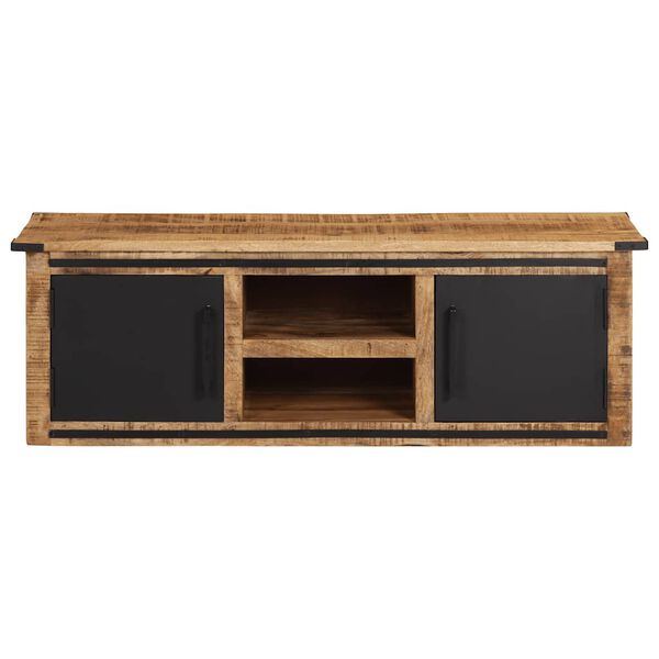 vidaXL Meuble TV avec portes 105x35x36 cm bois massif de manguier