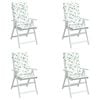 vidaXL Coussins de chaise &agrave; dossier haut lot de 4 mod&egrave;le de feuille