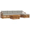 vidaXL Ensemble de canap&eacute;s d'ext&eacute;rieur 6 pcs Gris Naturel et Clair