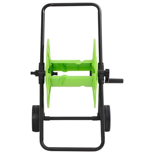 vidaXL Chariot enrouleur vert pour tuyau de 60 m 1/2" acier