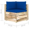 vidaXL Salon de jardin 6 pcs avec coussins Bois impr&eacute;gn&eacute; de vert