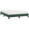 vidaXL Cadre de lit sans matelas vert fonc&eacute; 140x200 cm velours