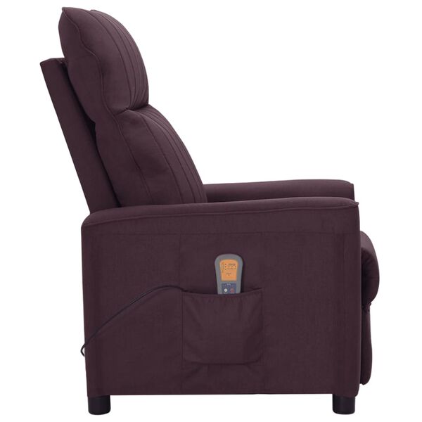 vidaXL Fauteuil de massage Violet Tissu