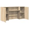 vidaXL Bureau r&eacute;ception ch&ecirc;ne sonoma 200x50x103,5 cm bois d'ing&eacute;nierie