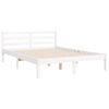 vidaXL Cadre de lit sans matelas blanc 140x190 cm bois massif