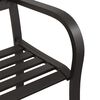 vidaXL Banc double de jardin 246 cm Noir Acier