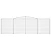 vidaXL Panier de gabions arqué 400x50x120/140 cm Fer galvanisé
